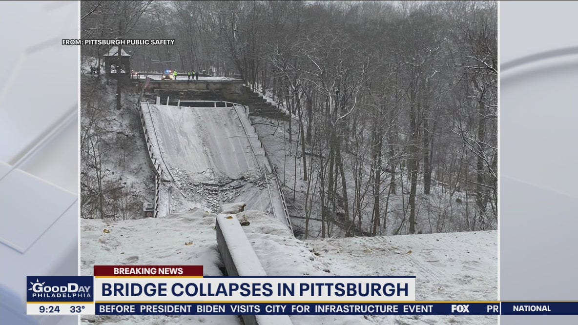Bridge collapse in Pittsburgh leaves 10 with minor injuries hours ahead of Biden visit